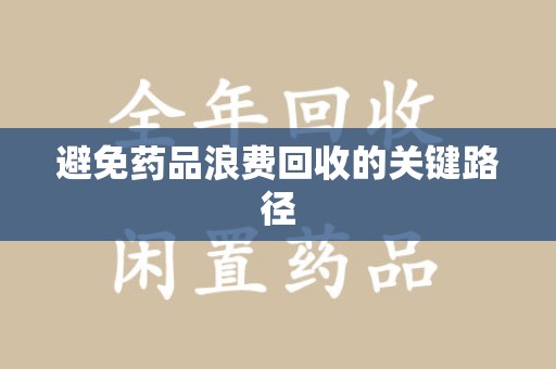 武汉避免药品浪费回收的关键路径
