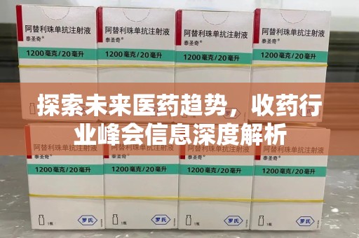 武汉探索未来医药趋势，收药行业峰会信息深度解析